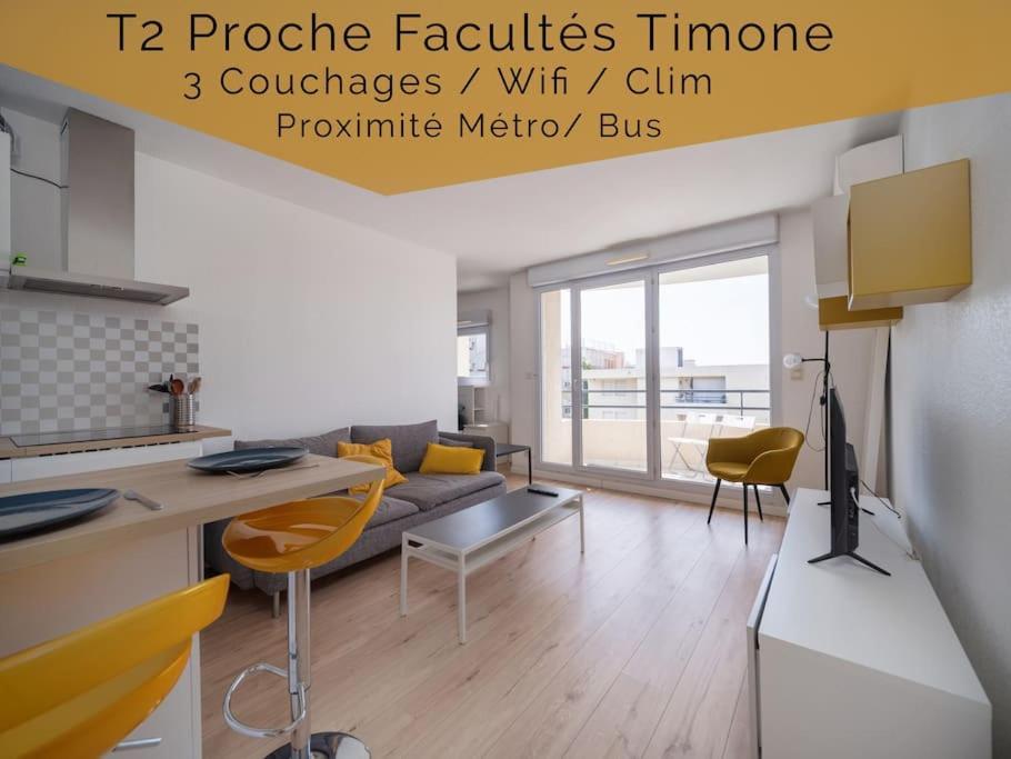 Appartement Tout Equipe Climatise Terrasse Hopital De La Timone Marsella Exterior foto